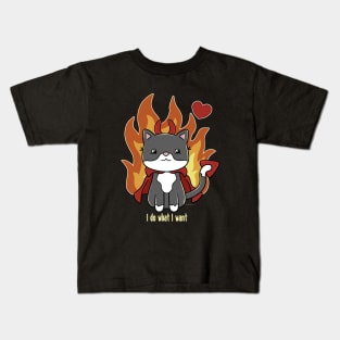 Devil Cat Kids T-Shirt